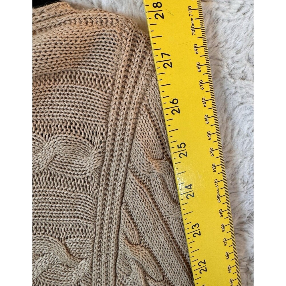 Lauren Ralph Lauren Women’s Size L Boatneck Cable-Knit Sweater Gold - Picture 11 of 11